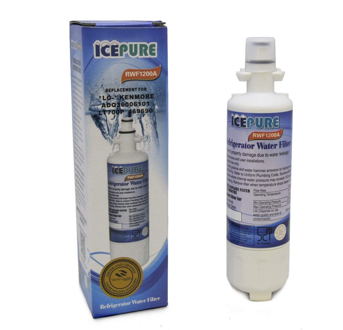 IcePure RWF1200A Compatible LG LT700P Fridge Water Filter